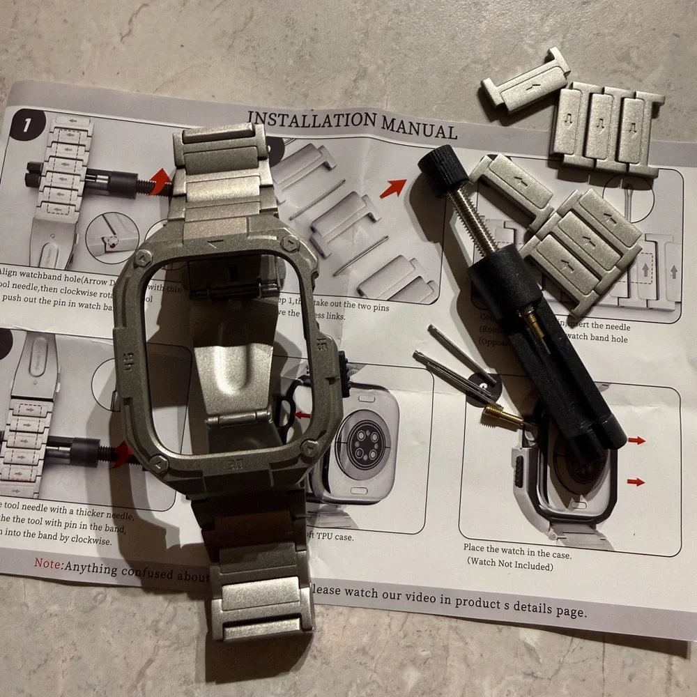 Smartwatch Case in Titanium Apple Watch 45mm